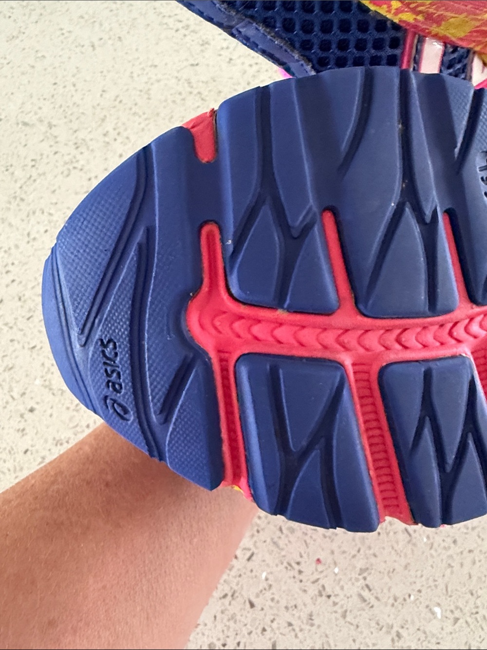 ASICS Navy Running Shoes with Pink & Neon Yellow Accents - Picture 6 of 12